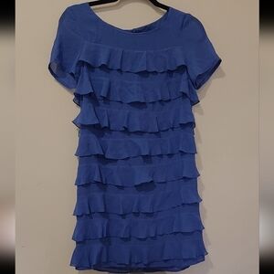 H&M Elegant Royal Blue Ruffle Dress